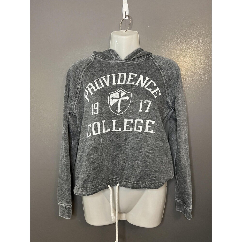 Providence College Sweatshirt Hoodie Womens Small Gray Blue 84 Drawstring